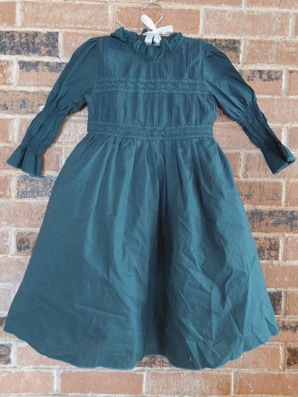 Trish Scully Child Formal Modest Hunter Green Dress